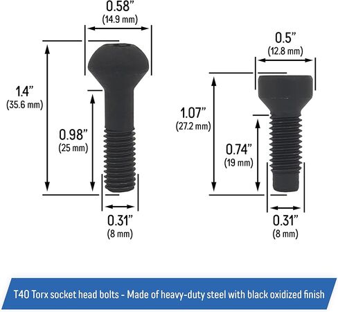Removable Roof Top Panel Hold Down Bolt Set Replacement for Corvette C4 1984-1996 - Front & Rear Bolts 14051183, 14090607 in Saudi Arabia