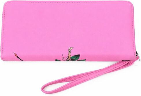 ED HARDY Women's Multicompartment Wallet with Wrist Strap (Pink Leopard) in Saudi Arabia