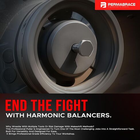 For GM 25264 Harmonic Balancer Puller, Harmonic Balancer Installation Tool Compatible for GM LS Engines 5.3L 6.0L 6.2L & Dodge Chrysler Jeep 3.6L 5.7L Hemi, No-Tap Removal, Crank Pulley Tool in Kuwait