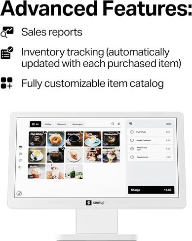 حزمة SumUp POS Lite وSolo Card Reader - نظام نقطة بيع الكل في واحد مزود بشاشة تعمل باللمس مقاس 13 بوصة ومعالجة دفع متكاملة in Kuwait