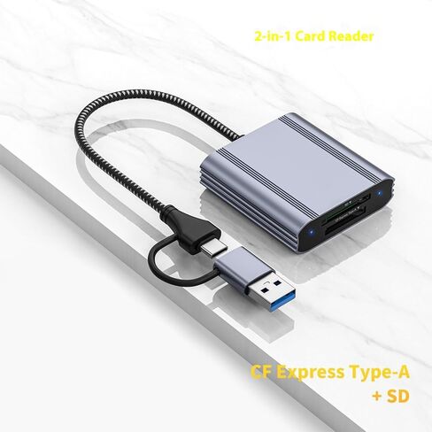 USB Three Fraction Type Standard Card Reader with 10Gbps Speed Transportable Aluminum Plan Consistent Laptops Tablets Mobile Devices Rapid Double Slot Card Reader in Saudi Arabia