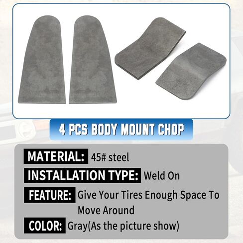 BMC Body Mount Chop Plates for Toyota Tacoma 2005-2021 for Toyota 4Runner 2003-2022, Weld-On Cab Mount Chop Kit, CMC Replacement for Toyota FJ Tacoma Accessories in Kuwait