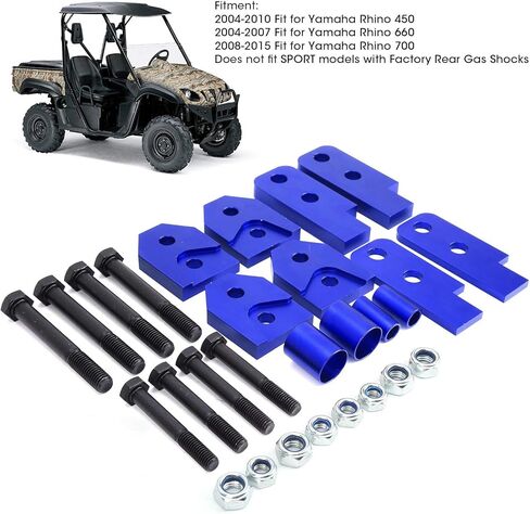 2in ATV Full Lift Kit for 450/660 / 700, Blue Aluminum and Steel, Practical Fit - Increases Ground Clearance, CNC Machined Durable Design, Off - Road Upgrade in Kuwait