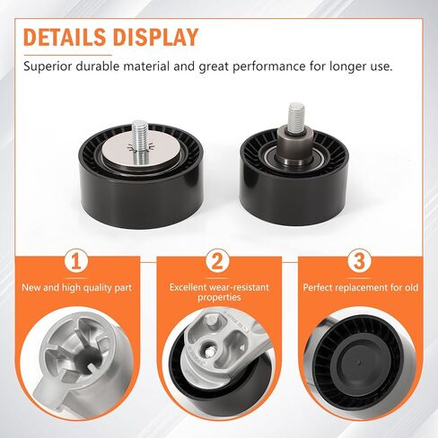 11287589365 Serpentine Drive Kit Belt Tensioner Idler for 535i 530i N55 2010-2017 X5 2011-2018 X6 2010-2019 3.0 L6 1128758936611287599097 11287589361 in Saudi Arabia