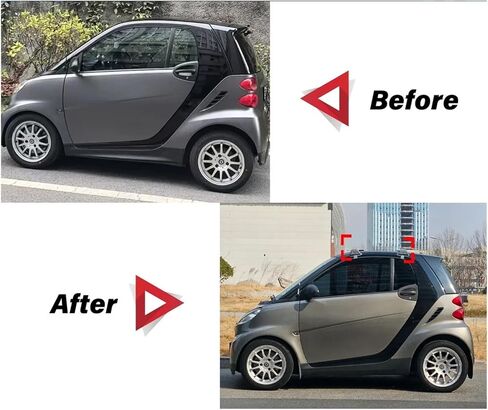 متوافق مع Mercedes-Benz Smart 451 453 TWO 2-door 2009-2014 2015 2016 2017 2018 2019 2020 2021 2022 قضبان متقاطعة للسقف من الألومنيوم الخاص (لاثنين 15-22 453) in Saudi Arabia