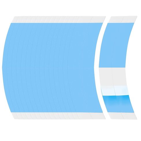 شريط شعر مستعار مزدوج الجوانب 60 قطعة من شريط الدانتيل للشعر المستعار، دانتيل قوي، شريط شعر مستعار مقاوم للماء، شريط لاصق على شكل حرف C، شريط دانتيل أمامي لوصلات الشعر المستعار، أزرق in Kuwait