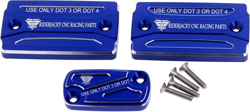 For Suzuki DL 1050 V-Strom Accessories 2020-2022 | DL 1000 XT VStrom 2017-2019 Modified Parts | DL1000 V-Strom 2014-19 Motorcycle Front and Rear Brake Master Cylinder Fluid Reservoir Cover (Blue) in Kuwait