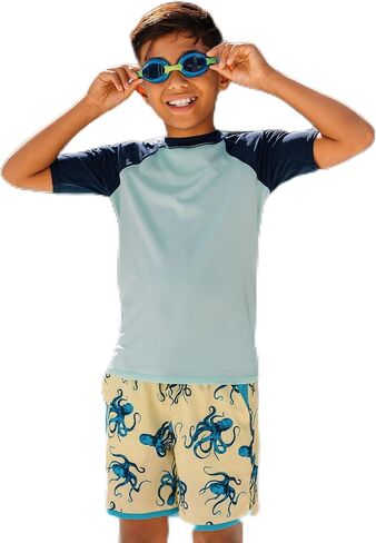 Lands 'End Boys Husky Short Sleeve Upf 50 Sun Protect Rash Guard in Saudi Arabia