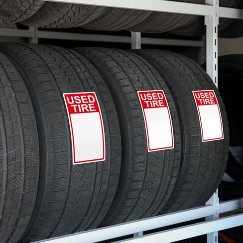 400 Pcs Used Tire Stickers 2.75" x 6" Large Sale Price Tags & Inventory Stickers for Wheels, Waterproof Adhesive Used Tire Labels with Writable Blank Space for Shops Resale Supplies in Saudi Arabia