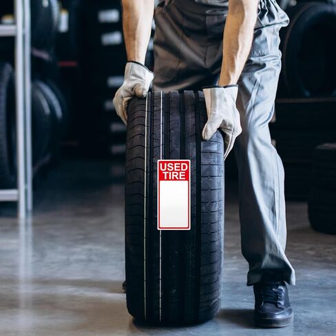 400 Pcs Used Tire Stickers 2.75" x 6" Large Sale Price Tags & Inventory Stickers for Wheels, Waterproof Adhesive Used Tire Labels with Writable Blank Space for Shops Resale Supplies in Saudi Arabia