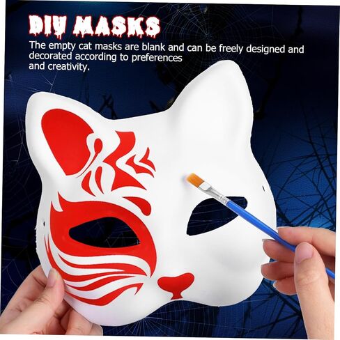 12 قطعة من الأقنعة الورقية DIY مجموعة أقنعة تنكرية فارغة لحفلات الهالوين والحفلات التنكرية للجنسين مريحة وقوية للديكور الإبداعي والمرح in Kuwait