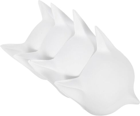 LIFKOME 4pcs Fox Mask : Blank White DIY Face Masks Animal Cosplay Dress Up Costume Masquerade Halloween - for Parties and Events Ideal Party Prop in Saudi Arabia