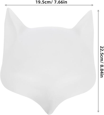 LIFKOME 4pcs Fox Mask : Blank White DIY Face Masks Animal Cosplay Dress Up Costume Masquerade Halloween - for Parties and Events Ideal Party Prop in Saudi Arabia