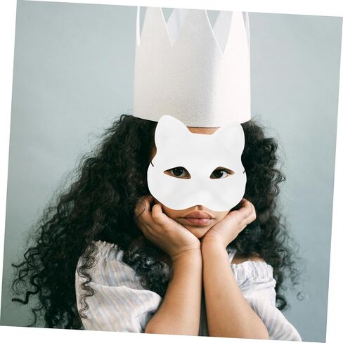 مجموعة Happyyami 1 من الأقنعة البلاستيكية غير المطلية DIY للحفلات التنكرية الإبداعية من الأقنعة البيضاء الفارغة لمناسبات عيد الهالوين التنكرية وخفيفة الوزن وآمنة in Saudi Arabia