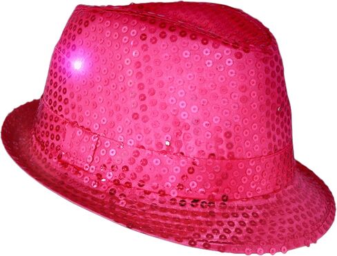 blinkee 2 Pack LED Flashing Fedora Hat with Pink Sequins in Saudi Arabia