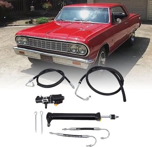 Power Steering Valve Cylinder Hose Kit, Automotive Replacement Power Steering Pressure Hoses Includes Valve for Full Size 1960 1964 with Leakproof Performance, Replacement in Saudi Arabia