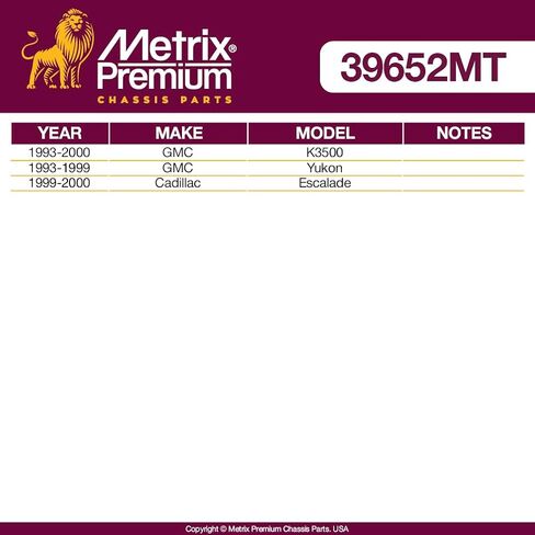 أجزاء الهيكل الفاخرة من Metrix - ذراع Idler يناسب 95-00 شيفروليه تاهو، 95-99 سيلفرادو (المكسيك)، 93-94 بليزر، 93-99 جي إم سي K1500، K1500 سوبربان، 93-00 K2500، 93-99 K2500 سوبربان، K6447، صنع في أوروبا in Kuwait