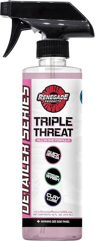 Renegade Products Triple Threat All-in-One Formula,Scratch Remover & Swirl Correction, Quick Detailer, Waterless Wash, & Clay Lubricant (16 oz.) in Saudi Arabia