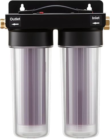 VEVOR Deionized Water System for Car Wash, Spotless Car Wash Water System with 2 x 0.5L Color Changing Resin, Spot-Free Deionized Water Filter for Cars RVs Motorcycles Windows in Saudi Arabia