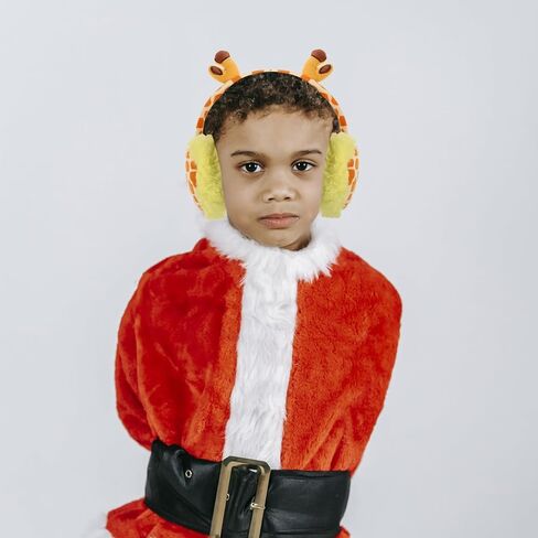 TEHAUX Fluffy Ear Warmer Headband with Cartoon Animal Ears Cozy Faux Fur for Boys and Yellow Adjustable Winter Cold Weather in Saudi Arabia