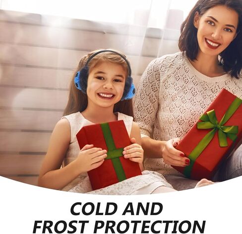 Warm Earmuffs Boys Outdoor Ear Warmers Thick Cold-proof Football Pattern Winter Ear Covers Blue in Kuwait