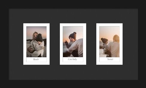 14x14 Picture Frame, 4x4 Collage Picture Frame, Displays Nine 4x4 inch Photos, or 14x14 (Without Mat) for Available Horizontal Wall Mounting Display and Vertical, Black. in Saudi Arabia