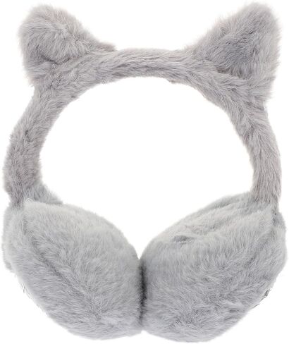 Winter Plush Earmuffs Thermal Ear Covers Windproof Furry Ear Warmers for Boys Outdoor Cold Weather Accessory Gray in Saudi Arabia