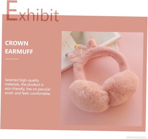 Winter Earmuffs Outdoor Warm Keeping Crown Design Thick Faux Rabbit Fur Ear Warmers and Boys Cold Weather Accessories Random Color in Saudi Arabia