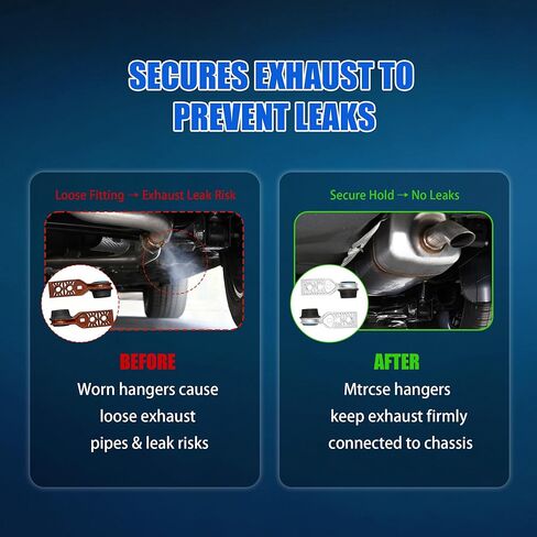 مجموعة شماعات كاتم صوت العادم الخلفي متوافقة مع شماعات العادم الخلفية اليسرى واليمنى من Jee.p Cherokee، تحل محل 68141919AB 68141918AB 53321821 in Kuwait