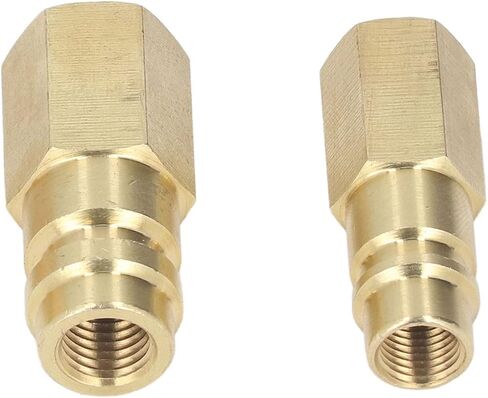 AC Retrofit Fitting Adapter Kit 3pcs R134A Refrigerant Bottle System Adapters 1/4 SAE Female Thread with Copper Construction for Air Conditioning High Low Pressure Conversion in Saudi Arabia