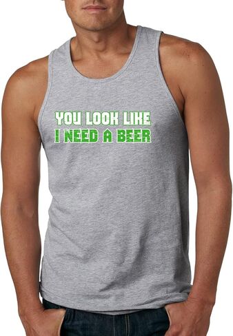 You Look Like I Need a Beer Irish Drinking St. Patrick's Day Mens Graphic Tank Top in Saudi Arabia
