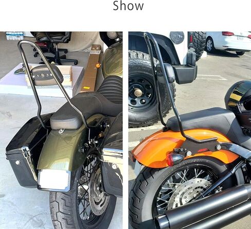 مسند ظهر للركاب طويل اللمعان من Mofun مع وسادة متوافقة مع Harley Softail Deluxe Heritage Classic Street Bob 2018-2025 إلخ in Saudi Arabia