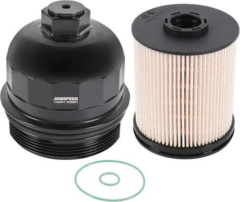 Fuel Filter Housing Cap 134001 with Fuel Filter TP1015 Replacement for Chevy Cruze Silverado 2500HD 3500HD Replacement for GMC Sierra 2500HD 3500HD Duramax 6.6L L5P Diesel Engine 2017-2024 Black Cap in Saudi Arabia