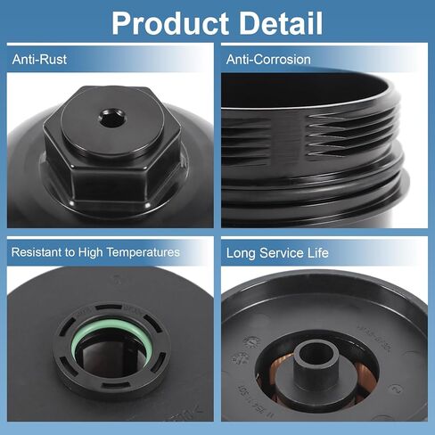 Fuel Filter Housing Cap 134001 with Fuel Filter TP1015 Replacement for Chevy Cruze Silverado 2500HD 3500HD Replacement for GMC Sierra 2500HD 3500HD Duramax 6.6L L5P Diesel Engine 2017-2024 Black Cap in Saudi Arabia
