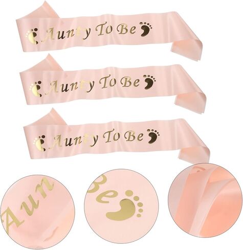 3pcs Ceremonial Belt Shower Shoulder Strap Party Auntie Girl Boy Oh Favors Shower Sash Belt Kit Little Personalized Personalised Its Sash Satin in Saudi Arabia
