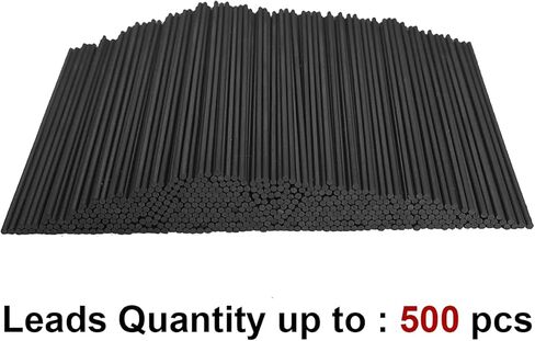 500 قطعة 1.1 ملم 2B من الرصاص قلم رصاص ميكانيكي من الجرافيت مقاوم للكسر للكتابة والرسم بسلاسة، متوافق مع أقلام الرصاص الميكانيكية 1.1 ملم in Kuwait