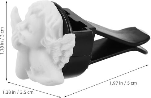 Luxshiny Angel Car Air Freshener Diffuser Vent Clip قابل للتعديل من الراتنج زينة عطر السيارة مع طبقة واقية للديكور الداخلي لرائحة السيارة in Saudi Arabia