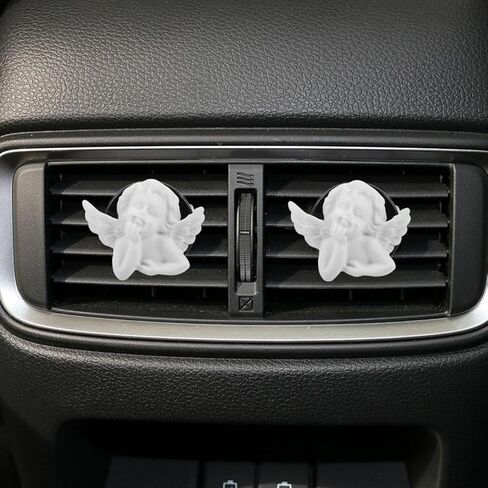 Luxshiny Angel Car Air Freshener Diffuser Vent Clip قابل للتعديل من الراتنج زينة عطر السيارة مع طبقة واقية للديكور الداخلي لرائحة السيارة in Saudi Arabia