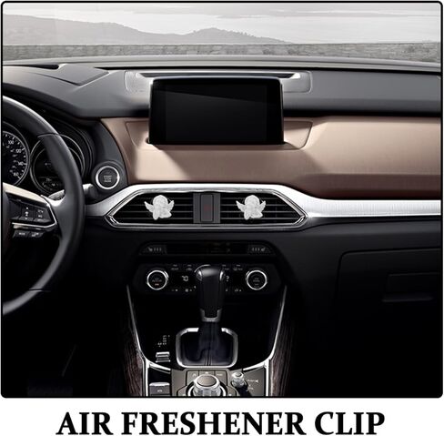 Luxshiny Angel Car Air Freshener Diffuser Vent Clip قابل للتعديل من الراتنج زينة عطر السيارة مع طبقة واقية للديكور الداخلي لرائحة السيارة in Saudi Arabia
