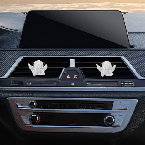 Luxshiny Angel Car Air Freshener Diffuser Vent Clip قابل للتعديل من الراتنج زينة عطر السيارة مع طبقة واقية للديكور الداخلي لرائحة السيارة in Saudi Arabia