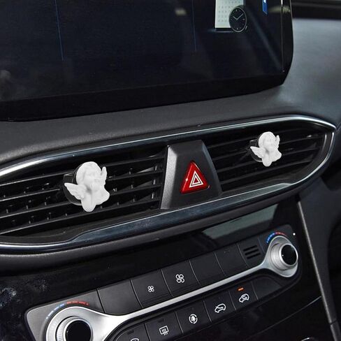 Luxshiny Angel Car Air Freshener Diffuser Vent Clip قابل للتعديل من الراتنج زينة عطر السيارة مع طبقة واقية للديكور الداخلي لرائحة السيارة in Saudi Arabia