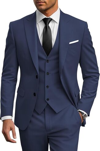 Wangyue Men's Suits 3 Piece Slim Fit Wedding Suits for Men Formal Business Suit Party Prom Tuxedo in Saudi Arabia
