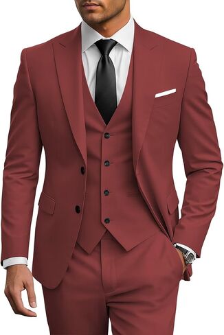 Wangyue Men's Suits 3 Piece Slim Fit Wedding Suits for Men Formal Business Suit Party Prom Tuxedo in Saudi Arabia