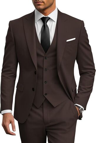 Wangyue Men's Suits 3 Piece Slim Fit Wedding Suits for Men Formal Business Suit Party Prom Tuxedo in Saudi Arabia