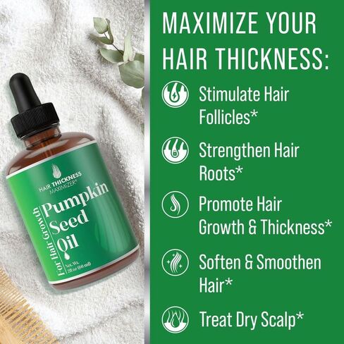 كبسولات زيت بذور اليقطين لنمو الشعر. للرجال والنساء. معصور على البارد، بكر ممتاز، غير معدّل وراثيًا، خالي من الغلوتين، تساقط الشعر، حبوب إعادة النمو. من مستخلص Cucurbita Pepo. ملحق كبسولات 2000 ملغ in Kuwait