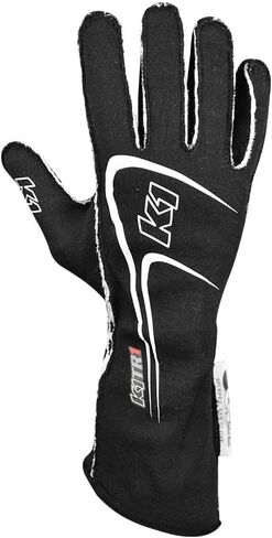 قفازات سباق السيارات K1 Race Gear K1 Track 1 Youth Nomex® - SFI 3.3/5 - أسود - XS in Kuwait