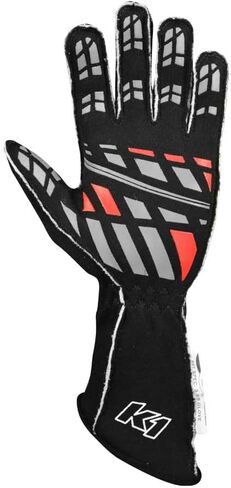 قفازات سباق السيارات K1 Race Gear K1 Track 1 Youth Nomex® - SFI 3.3/5 - أسود - XS in Kuwait