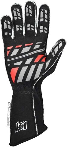 قفازات سباق السيارات K1 Race Gear K1 Track 1 Youth Nomex® - SFI 3.3/5 - أسود - XS in Kuwait