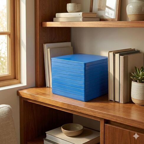 10 صواني لفرز الألغاز مع غطاء | إكسسوارات الألغاز المحمولة باللون الأسود تجعل القطع مميزة لفرز الأنماط والأشكال والألوان بشكل أفضل | للألغاز حتى 2500 قطعة (أزرق) in Kuwait