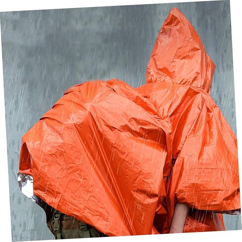 Hemoton 4Pcs Emergency Rain Poncho for Durable Thermal Protection with Hood for Hiking Camping and Survival Use in Saudi Arabia